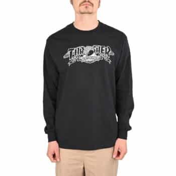 Thrasher x Anti Hero Mag Banner L/S T-Shirt - Black