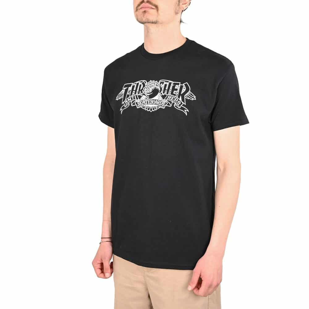 Thrasher x Anti Hero Mag Banner S/S T-Shirt - Black