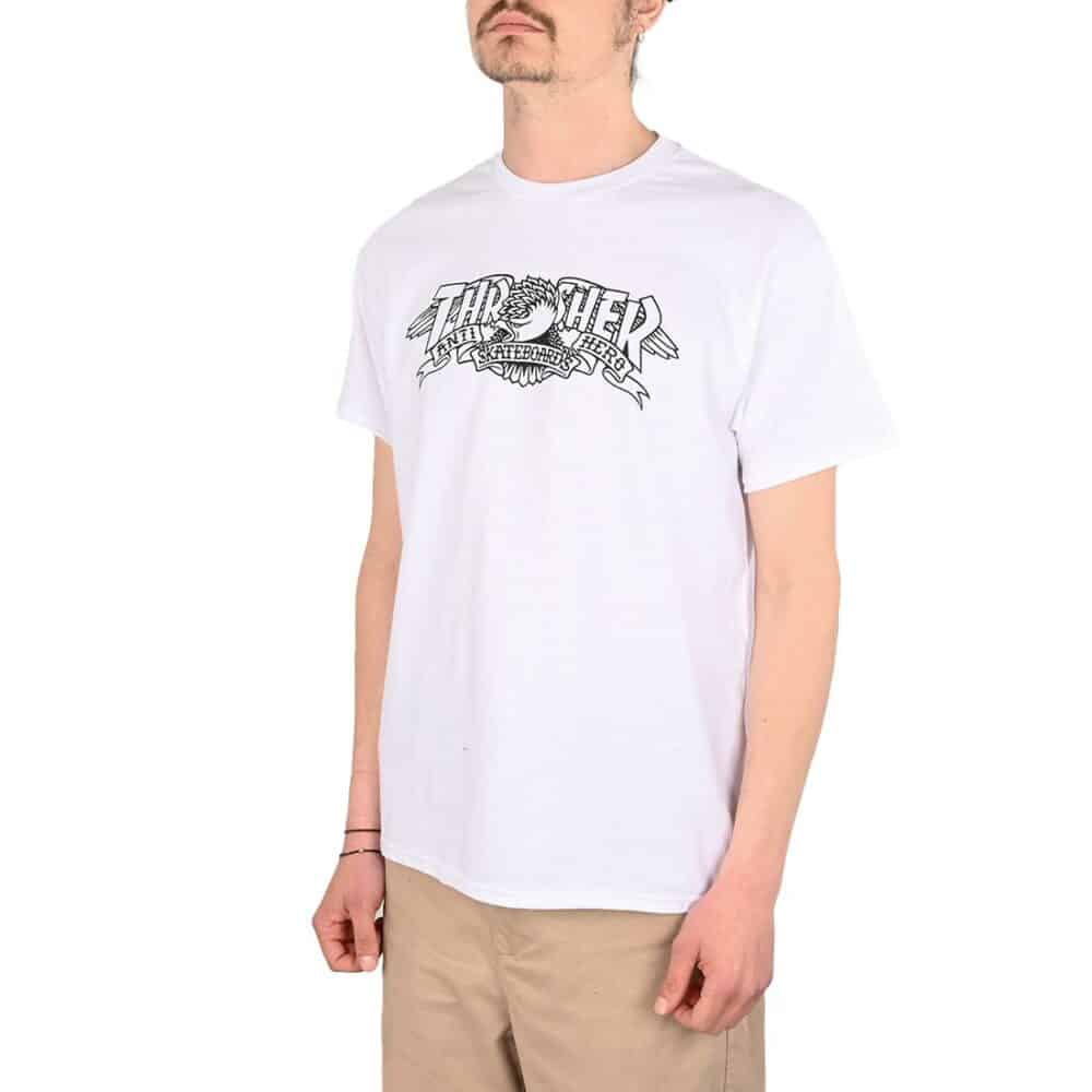 Thrasher x Anti Hero Mag Banner S/S T-Shirt - White