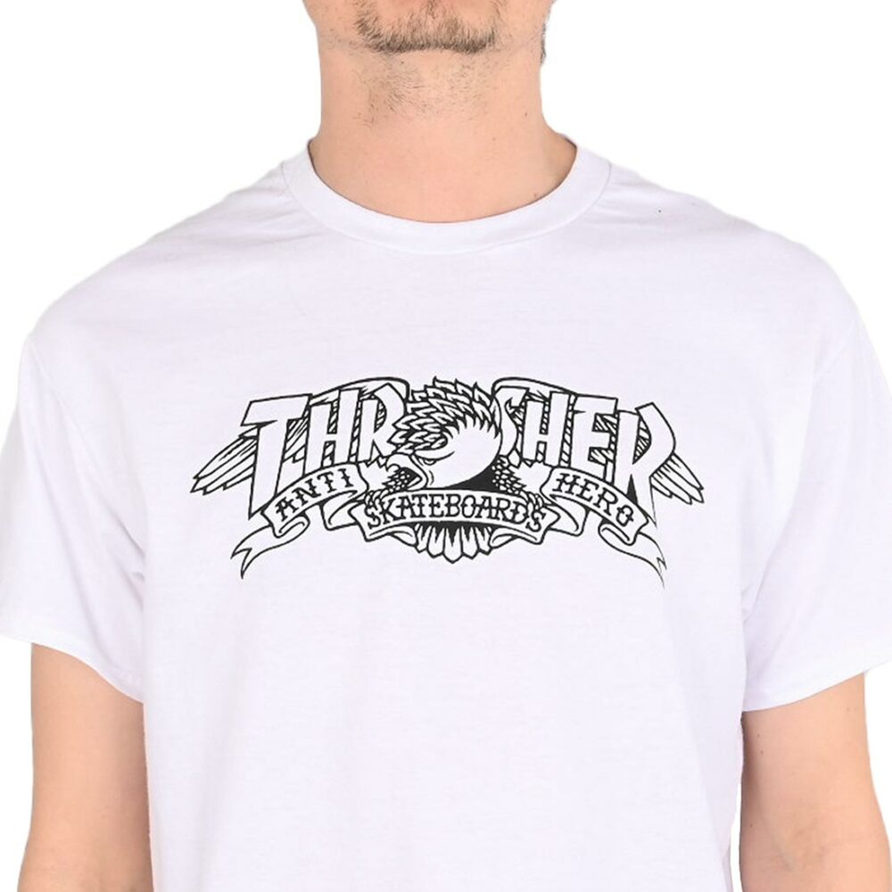 Thrasher x Anti Hero Mag Banner S/S T-Shirt - White