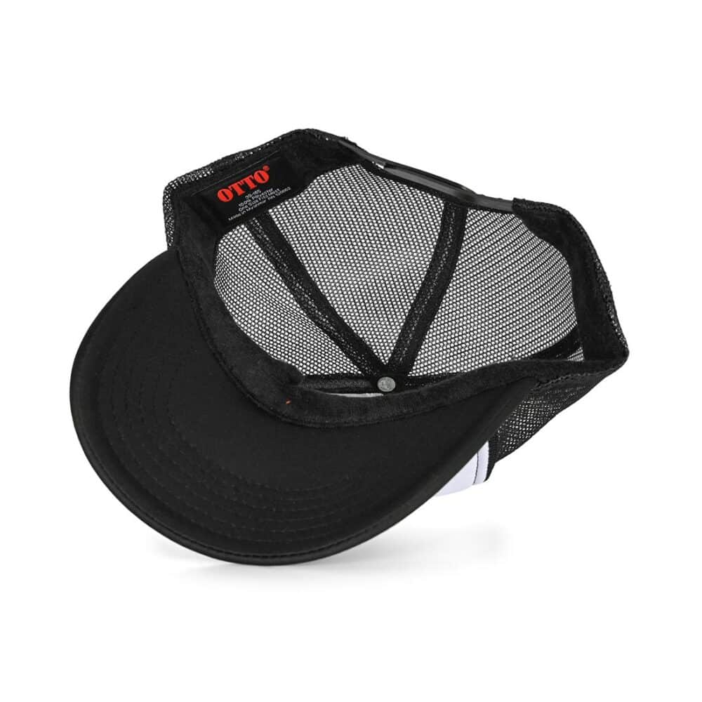 Thrasher x Anti Hero Mag Banner Trucker Cap - Black/Black/White