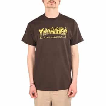 Thrasher x Anti Hero Pigeon Mag S/S T-Shirt - Dark Chocolate