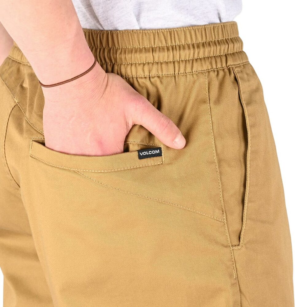 Volcom Frickin Elasticated Waist 19" Shorts - Dark Khaki