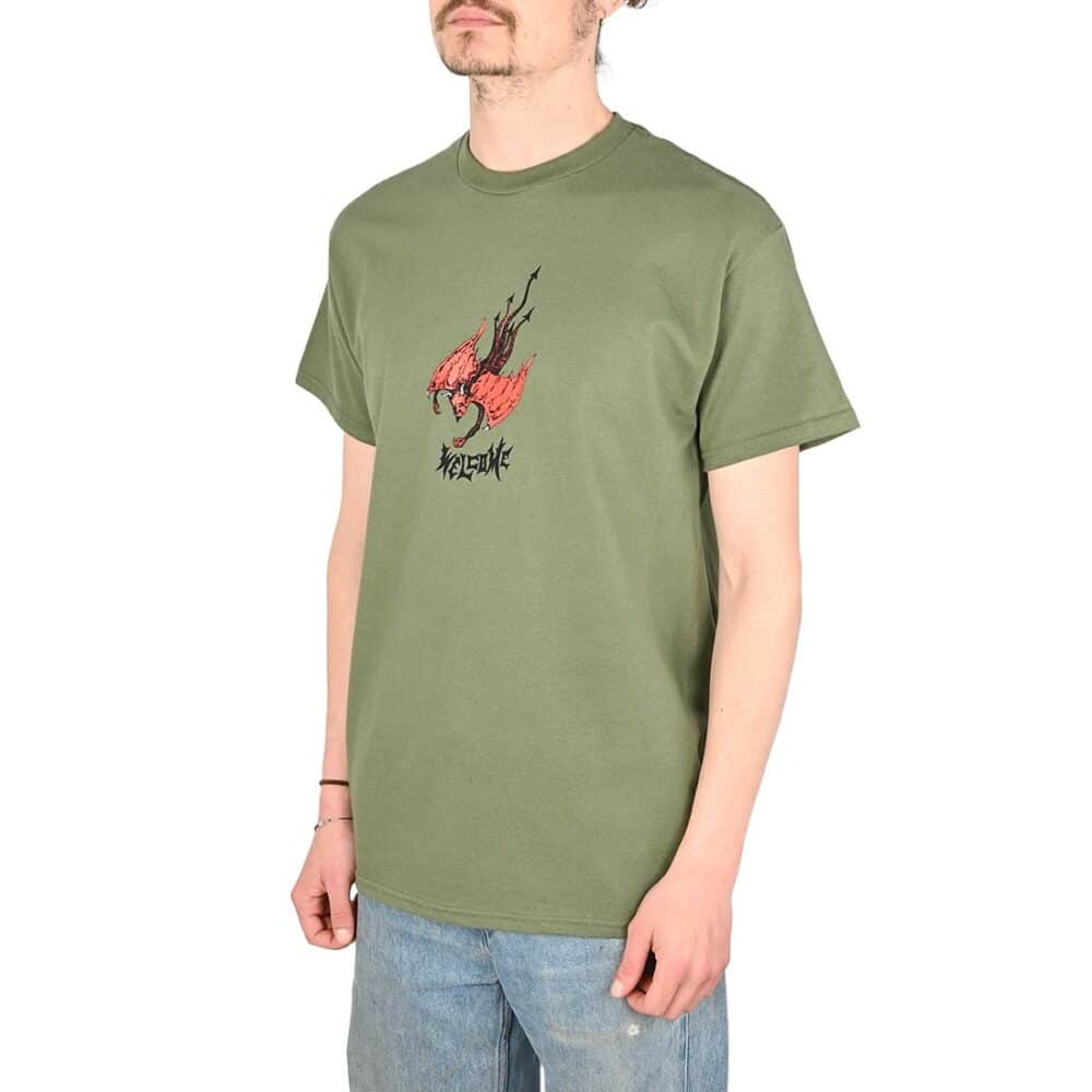 Welcome Diver Printed S/S T-Shirt - Military