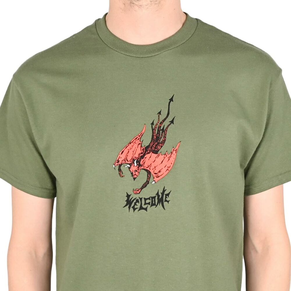 Welcome Diver Printed S/S T-Shirt - Military