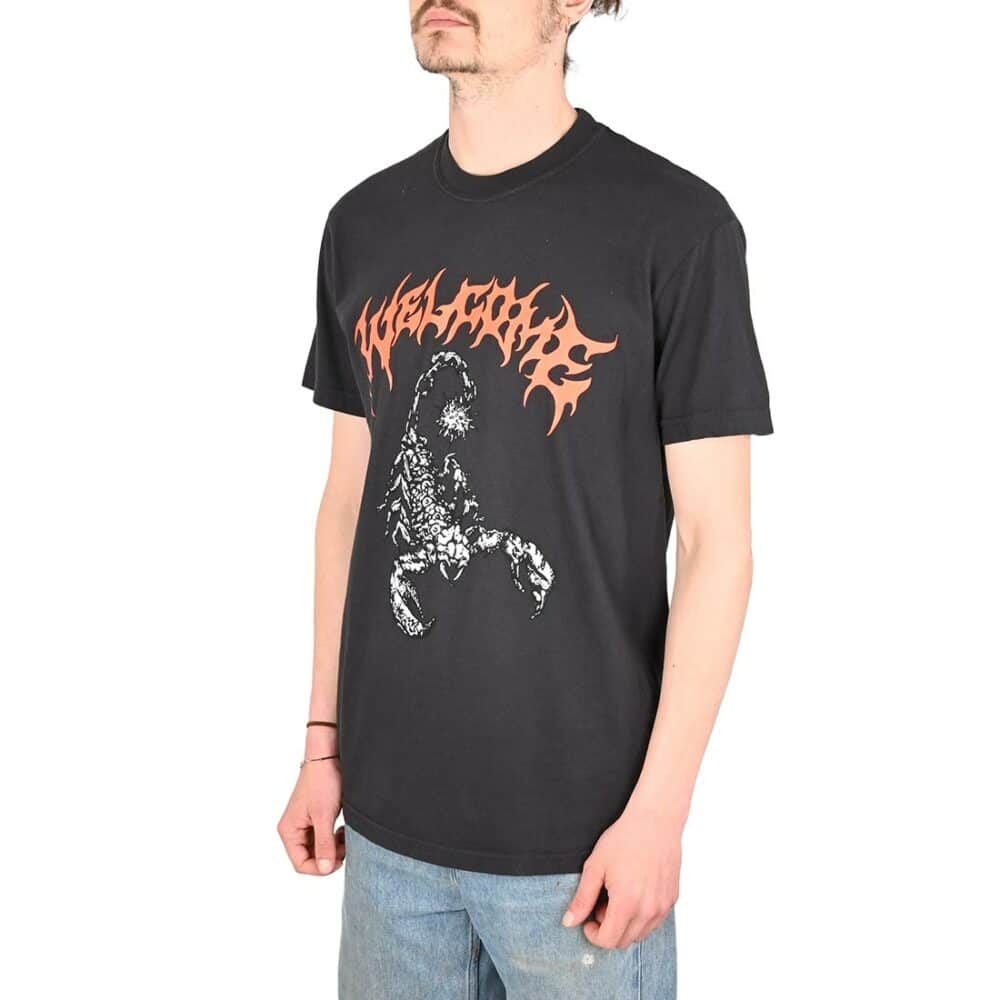 Welcome Mace Garment-Dyed S/S T-Shirt - Black