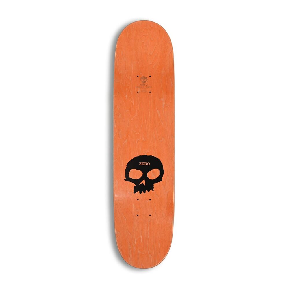 Zero 3 Skull Blood Skateboard Deck - White/Black