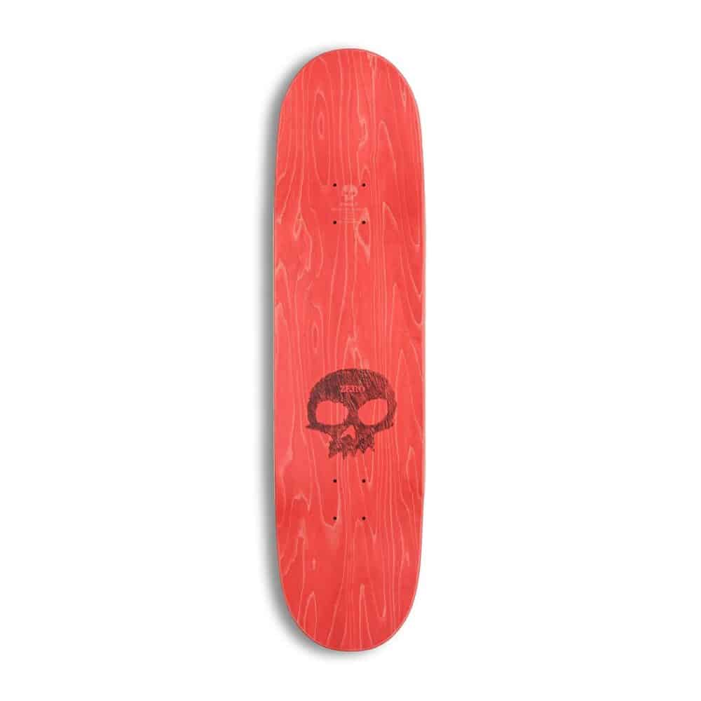 Zero Chalkboard Single Skull Skateboard Deck - Black
