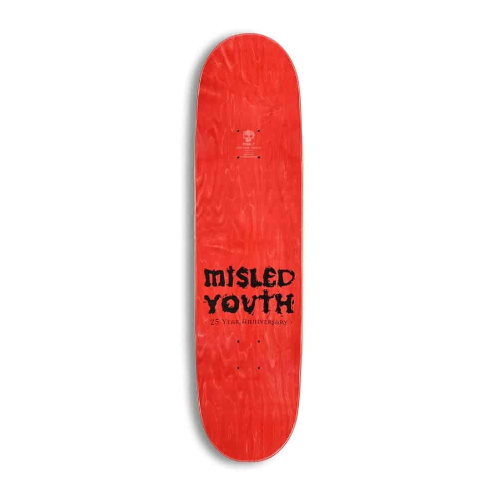 Zero Misled Youth 25 Year 8.5" Skateboard Deck - Black
