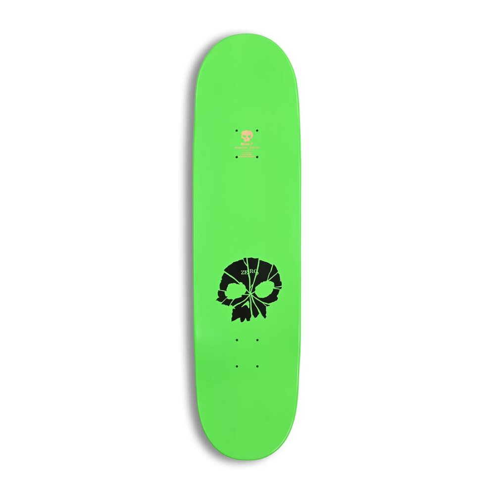 Zero Shattered Bold 8.5" Skateboard Deck - Dipped Neon Green