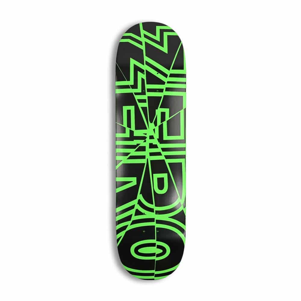 Zero Shattered Bold 8.5" Skateboard Deck - Dipped Neon Green