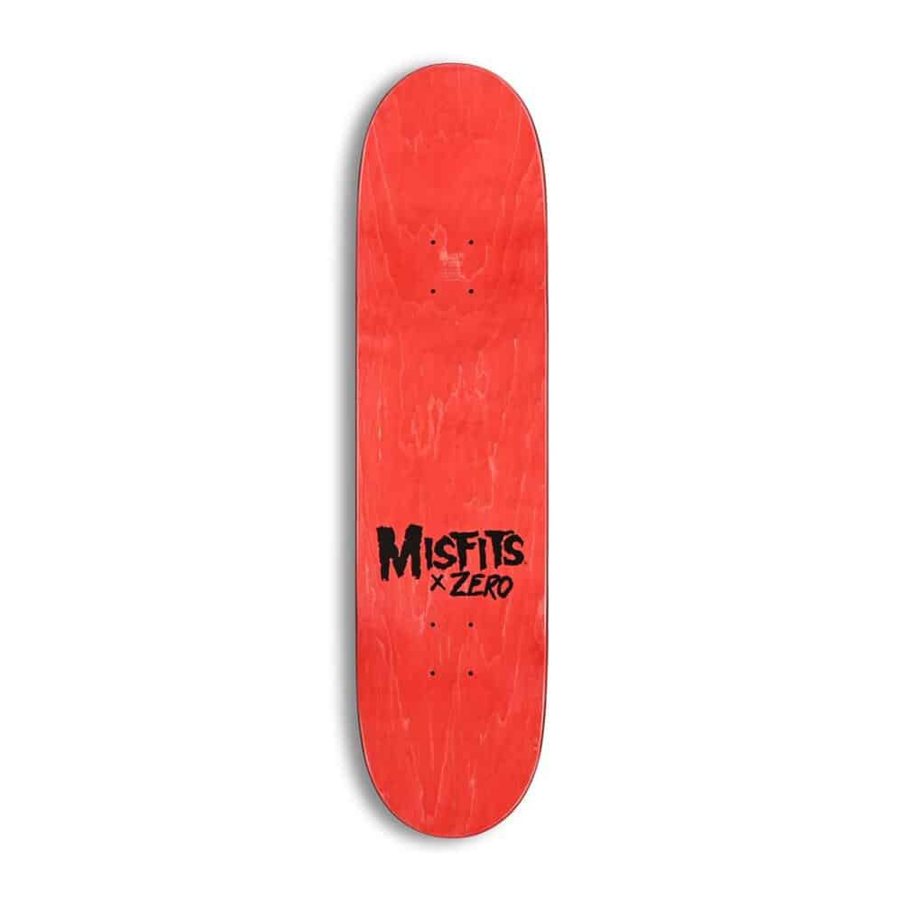 Zero x Misfits Fiend Skull Collage 8.25" Skateboard Deck - Gold Foil
