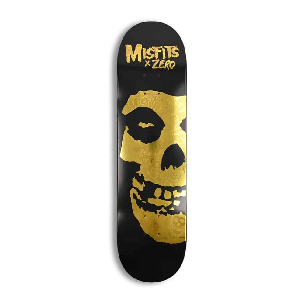 Zero x Misfits Fiend Skull Collage 8.25" Skateboard Deck - Gold Foil