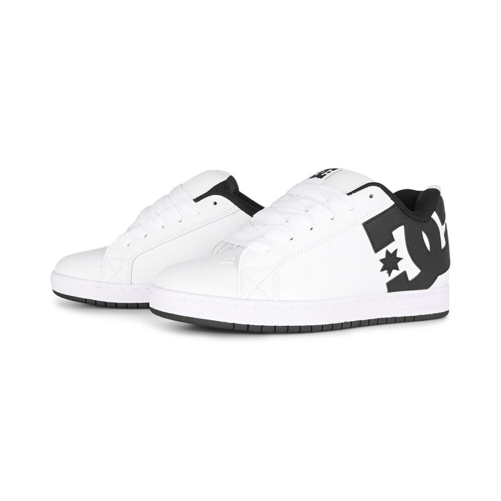 DC Court Graffik Skate Shoes - White/Navy/Red