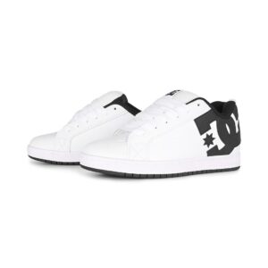 DC Court Graffik Skate Shoes - White/Black/Black