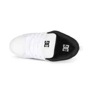 DC Court Graffik Skate Shoes - White/Black/Black