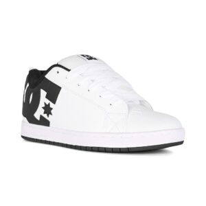 DC Court Graffik Skate Shoes - White/Black/Black