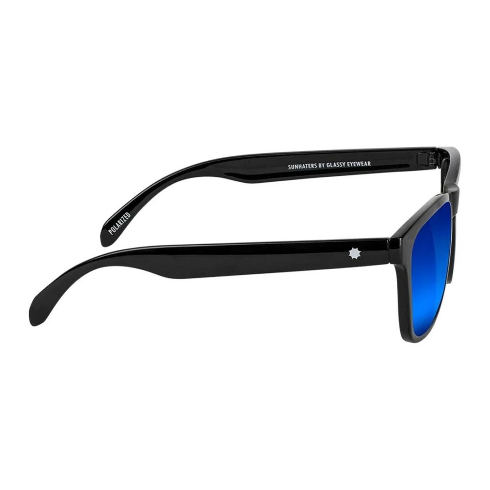 Glassy Eyewear Deric Polarized Sunglasses - Black/Blue Mirror