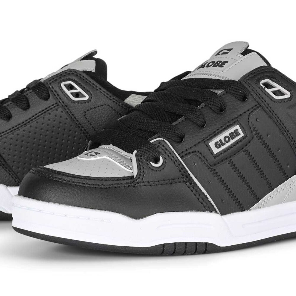 Globe Fusion Skate Shoes - Black/Steel/White