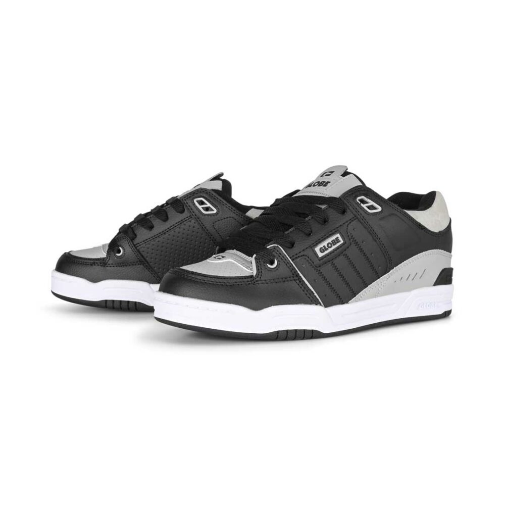 Globe Fusion Skate Shoes - Black/Steel/White