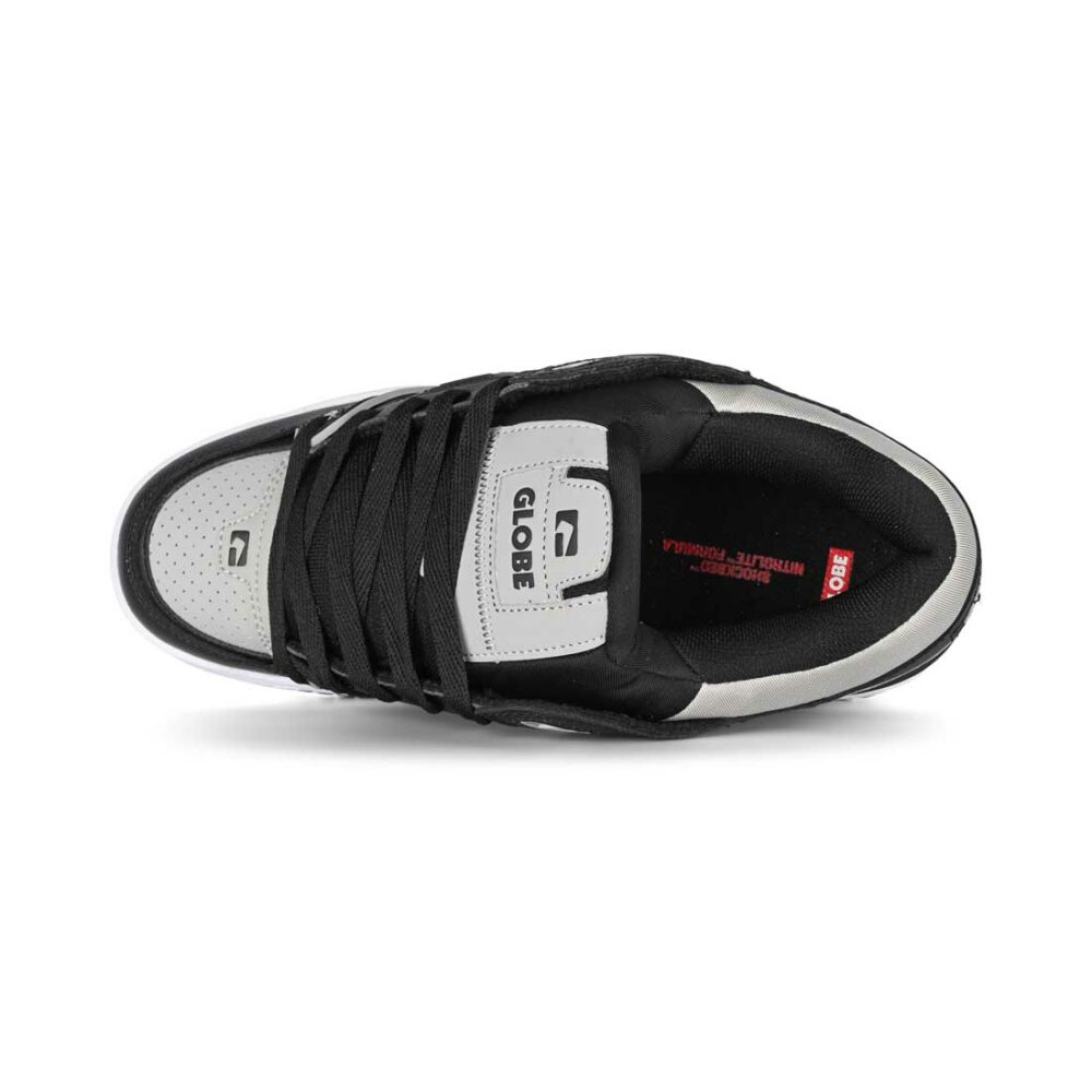 Globe Fusion Skate Shoes - Black/Steel/White