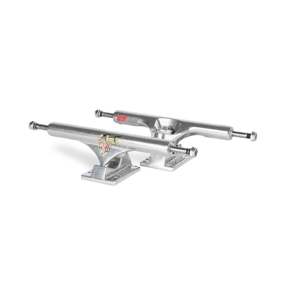 Slappy ST1 Curb Killer 10" Skateboard Trucks (Pair) - Polished Silver (Copy)