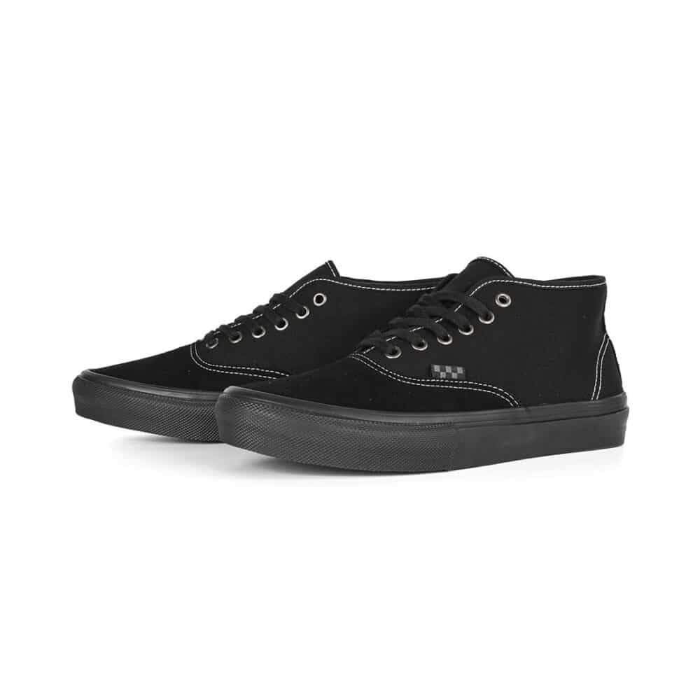 Vans Authentic Mid Skate Shoes - Blackout