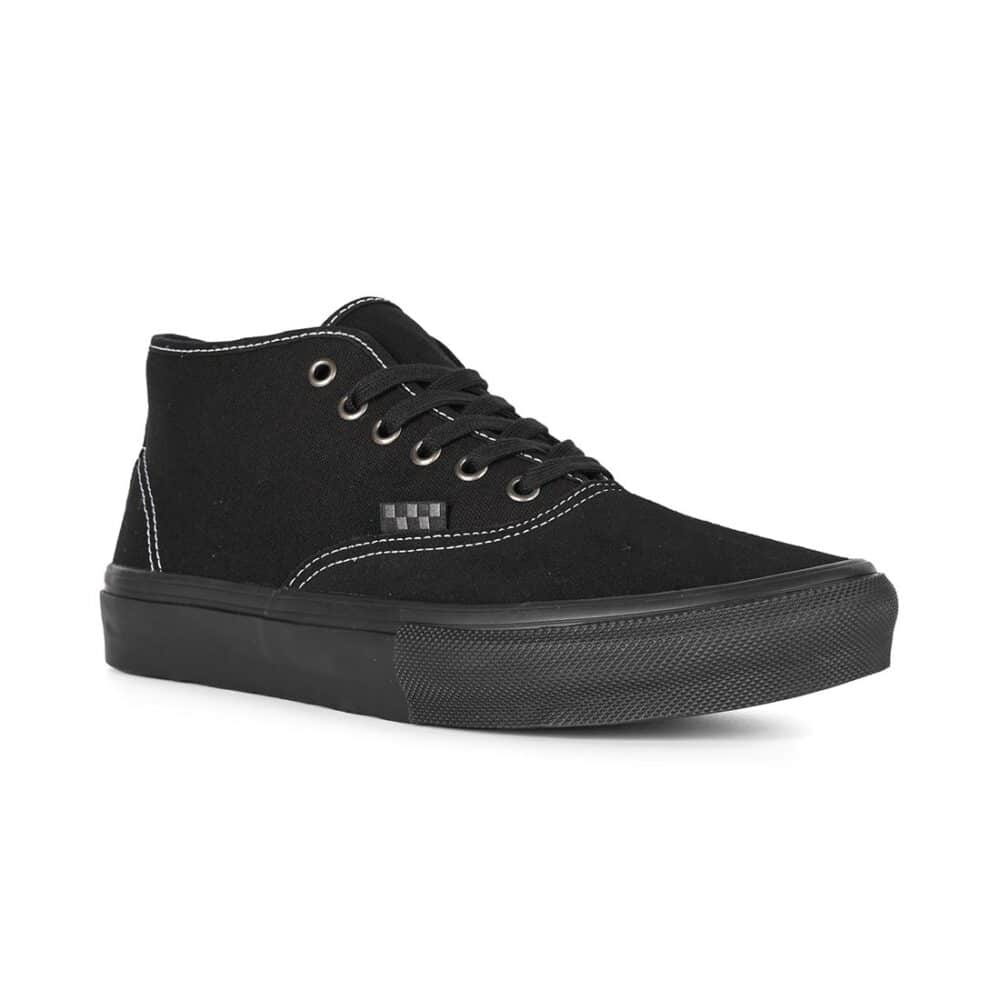 Vans Authentic Mid Skate Shoes - Blackout
