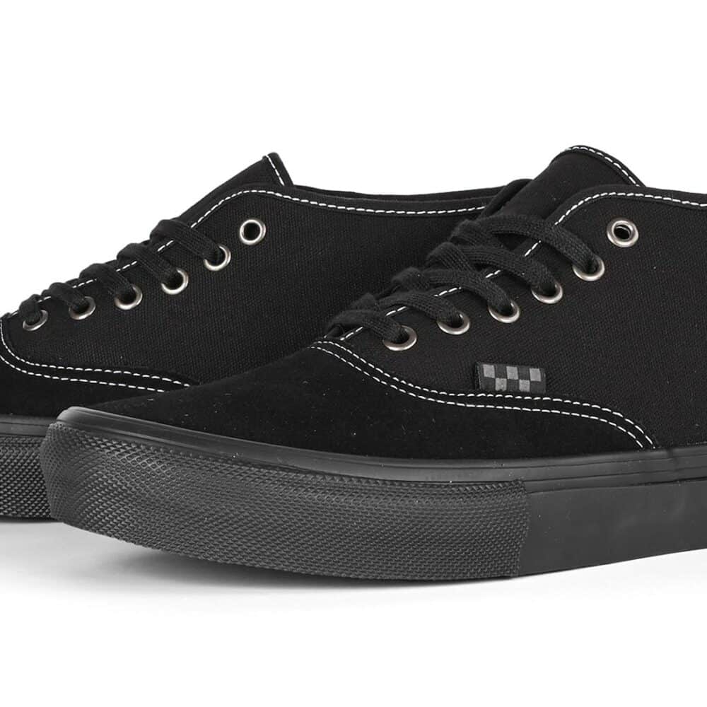 Vans Authentic Mid Skate Shoes - Blackout