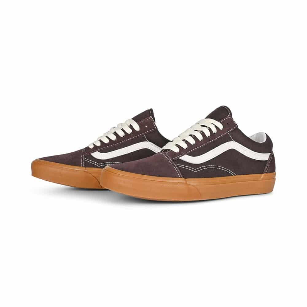 Vans Classic Old Skool Skate Shoes - Vintage Gum/Chocolate