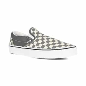 Vans Classic Slip-On Skate Shoes - Checkerboard Pewter/White
