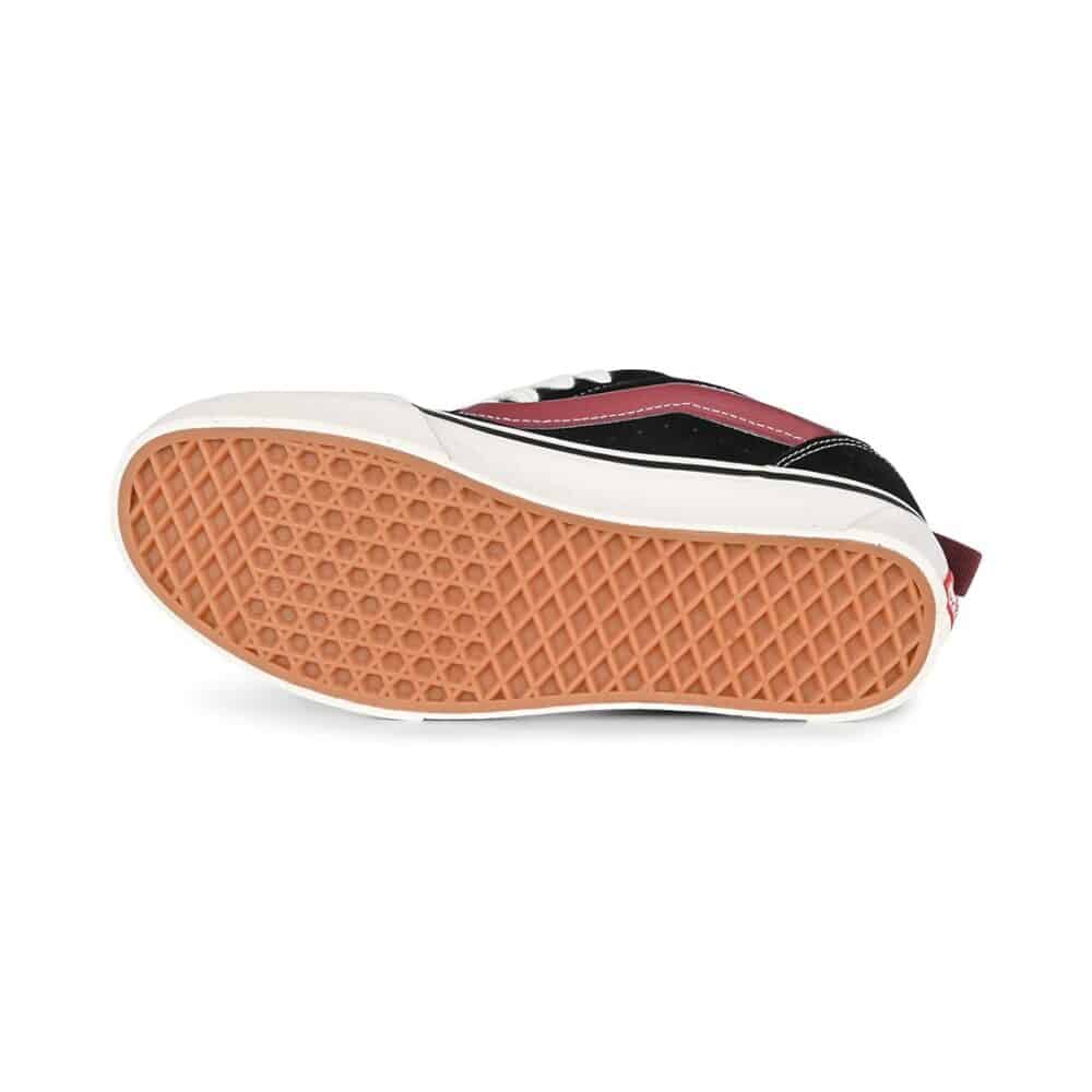 Vans Knu Skool Skate Shoes - Black/Port