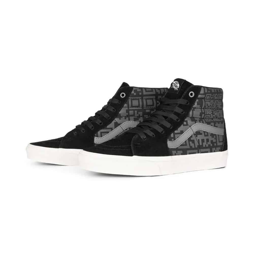 Vans Sk8-Hi Skate Shoes - QR Checkboard Black/Reflective