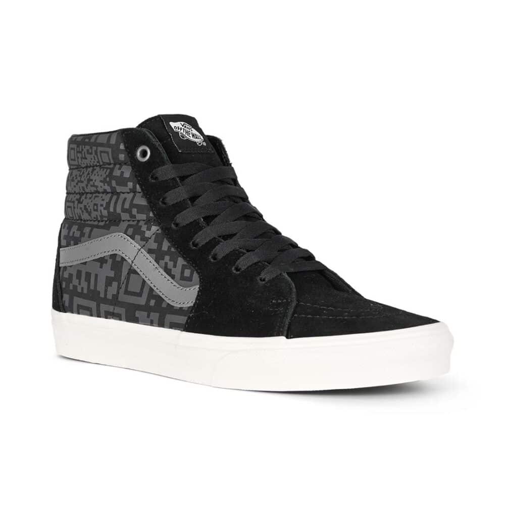 Vans Sk8-Hi Skate Shoes - QR Checkboard Black/Reflective