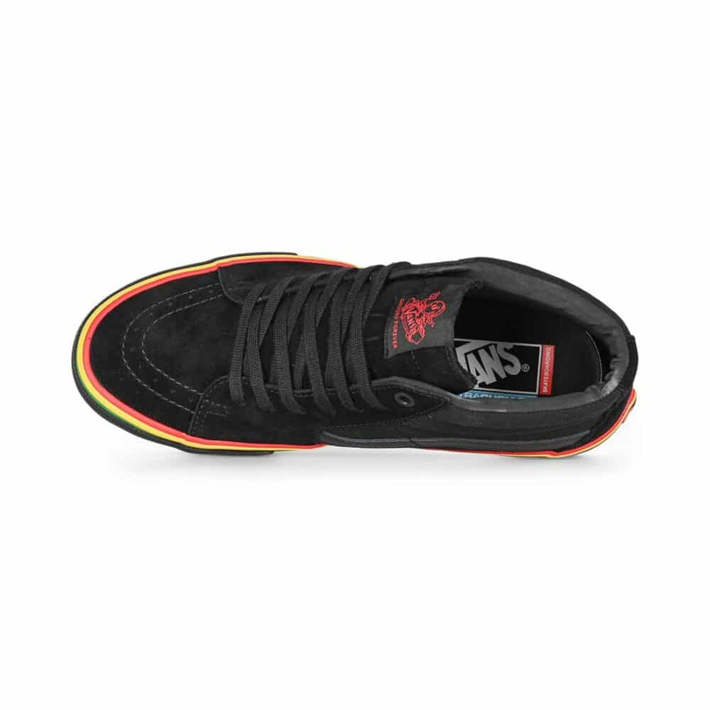 Vans Sk8-Mid Grosso Skate Shoes - Rasta Black