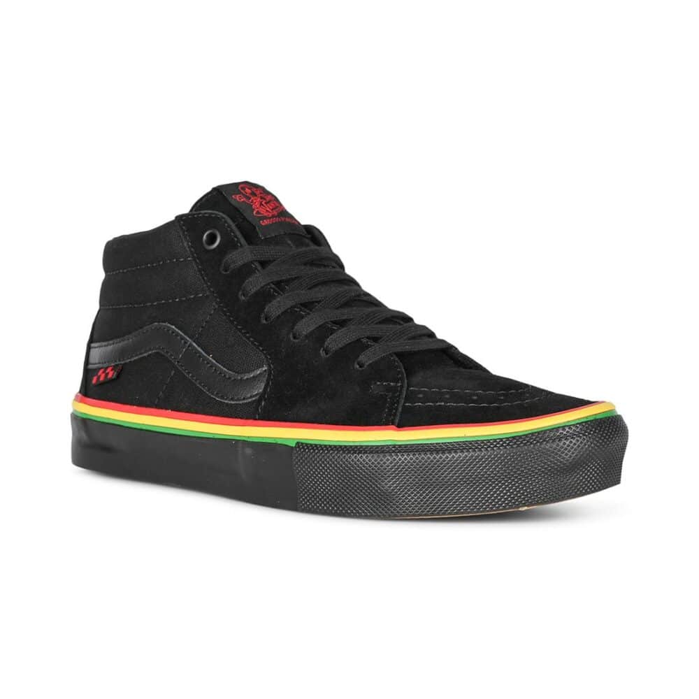 Vans Sk8-Mid Grosso Skate Shoes - Rasta Black