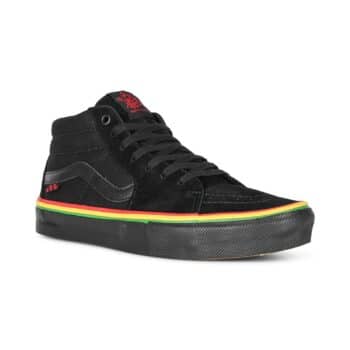 Vans Sk8-Mid Grosso Skate Shoes - Rasta Black