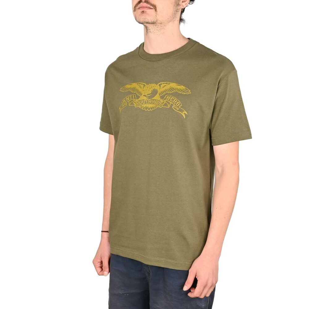 Anti Hero Basic Eagle S/S T-Shirt - Military Green/Bronze
