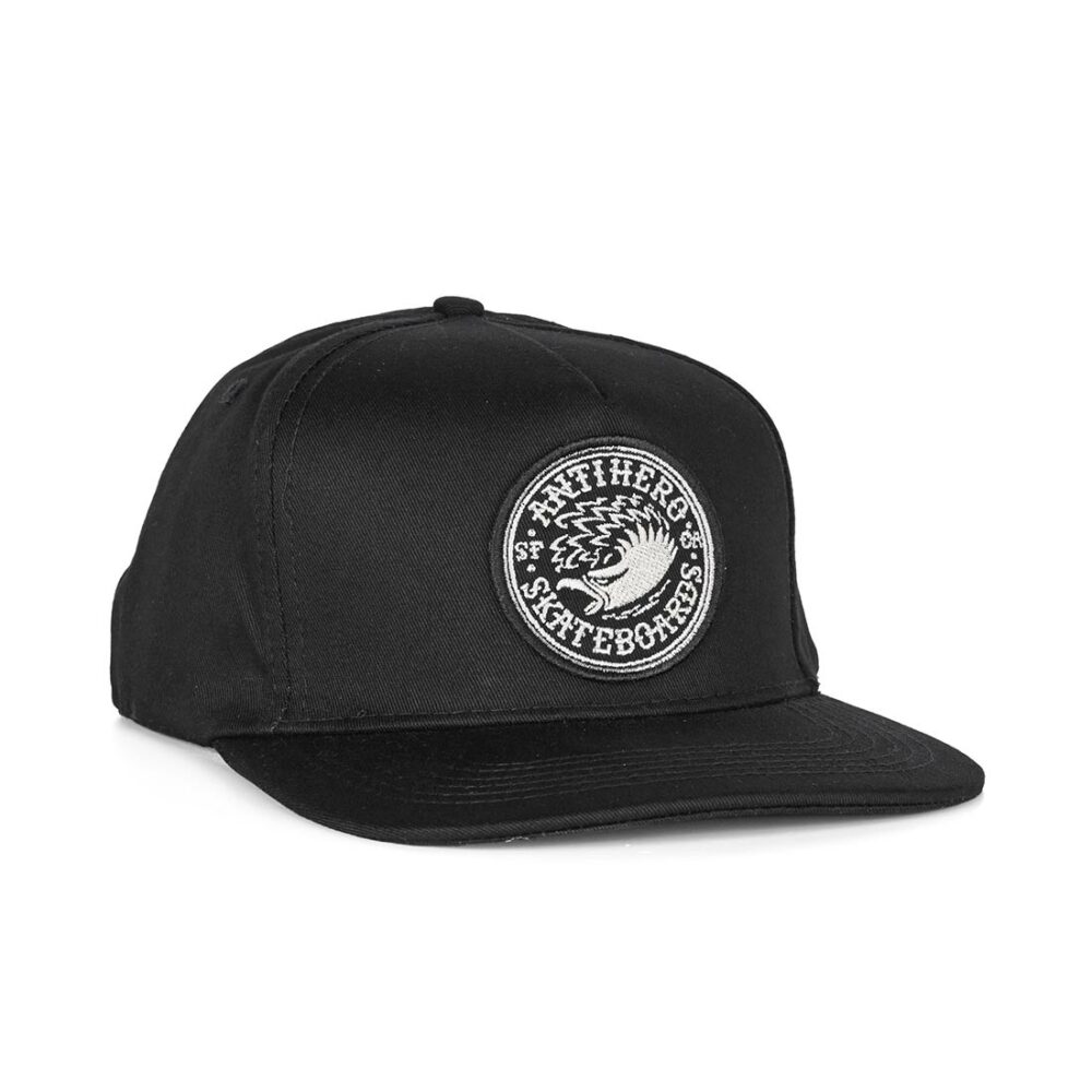 Anti Hero Eagle Round Snapback Cap - Black/Charcoal