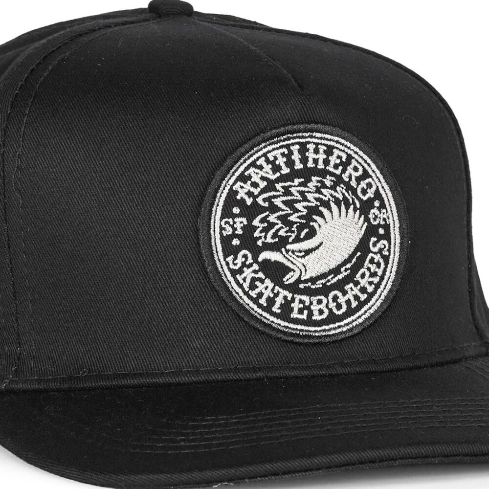 Anti Hero Eagle Round Snapback Cap - Black/Charcoal