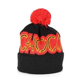 Chocolate Parliament Pom Beanie Hat - Black