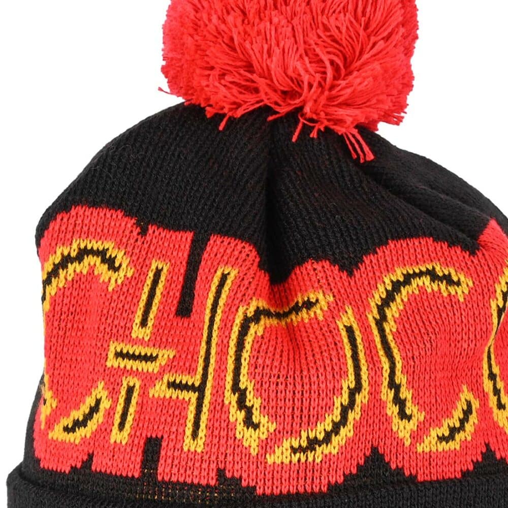 Chocolate Parliament Pom Beanie Hat - Black