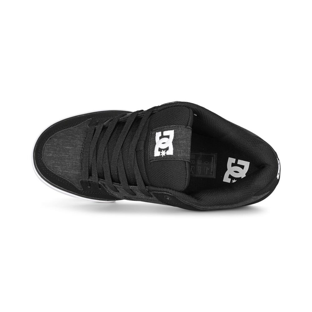 DC Pure Skate Shoes - Black/White/Battleship