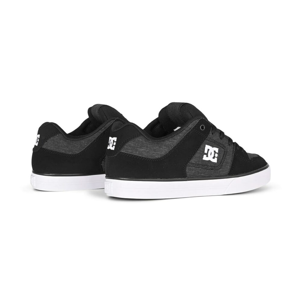 DC Pure Skate Shoes - Black/White/Battleship