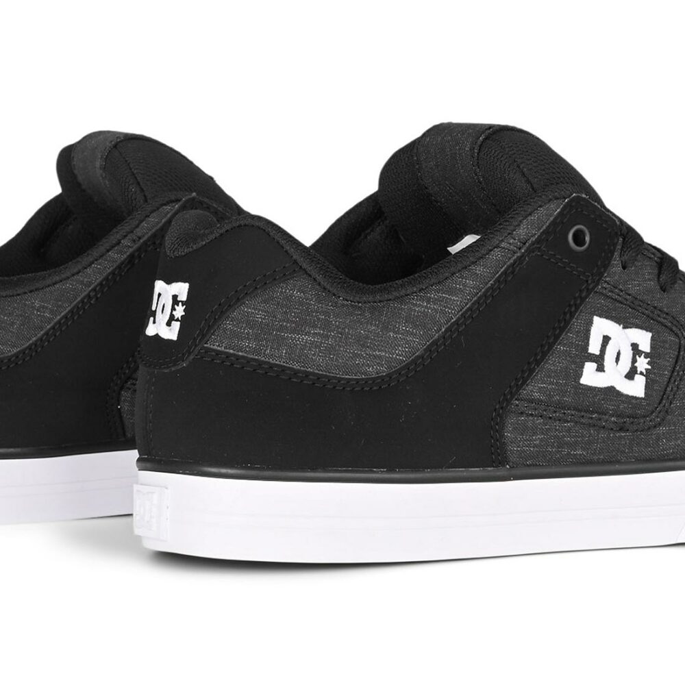 DC Pure Skate Shoes - Black/White/Battleship