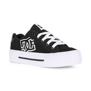 DC Women's Chelsea Platform Skate Shoes - Black/White