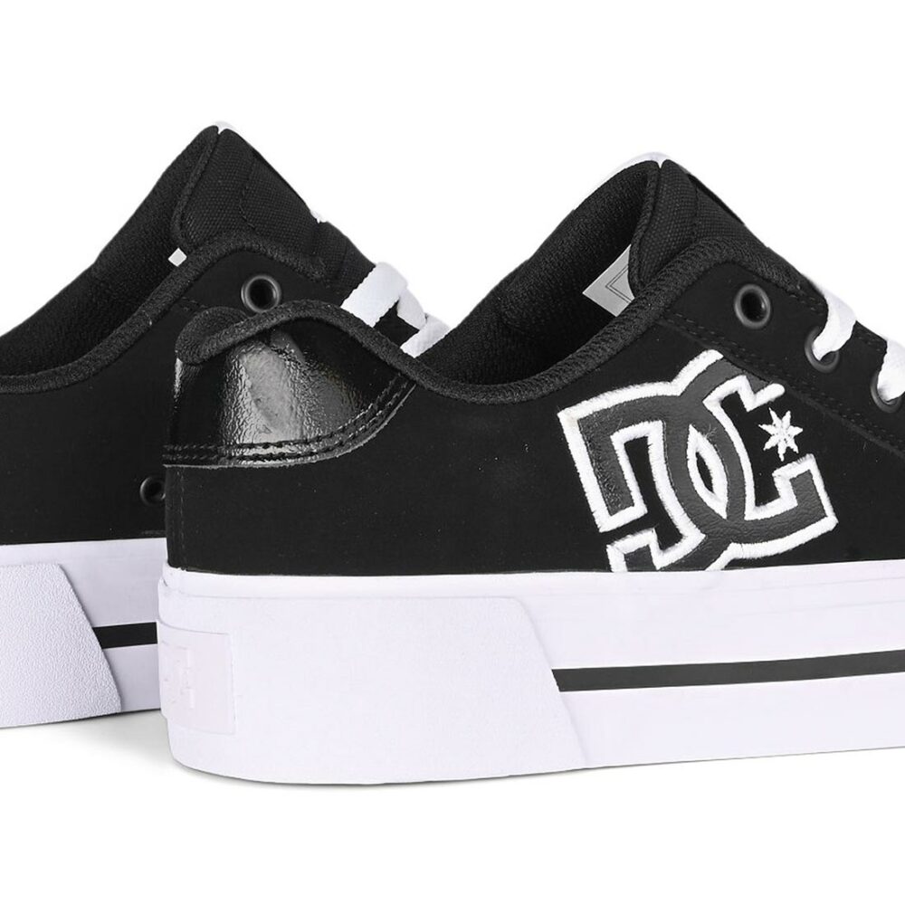 DC Women's Chelsea Platform Skate Shoes - Black/White