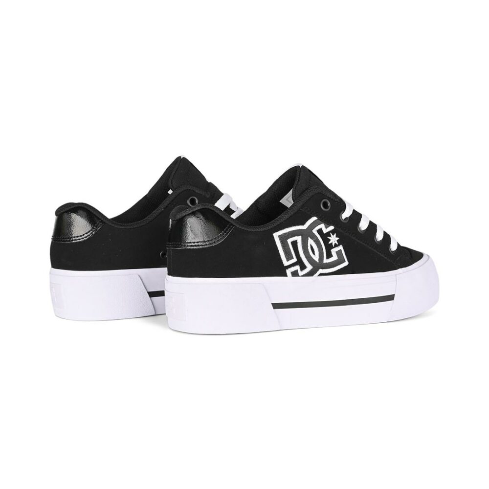 DC Women's Chelsea Platform Skate Shoes - Black/White