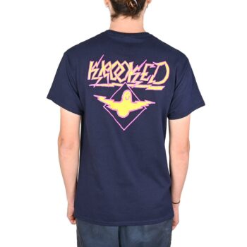 Krooked Bird Lightening S/S T-Shirt - Navy/Yellow/Magenta