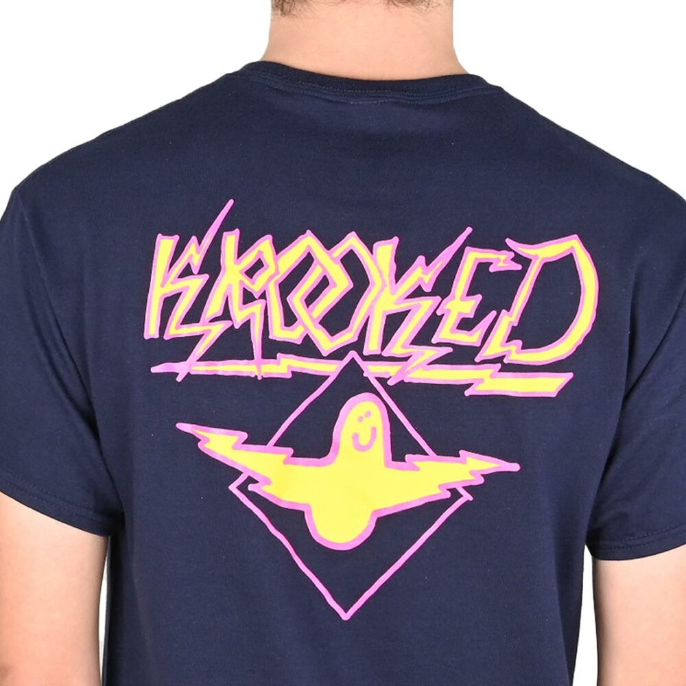 Krooked Bird Lightening S/S T-Shirt - Navy/Yellow/Magenta